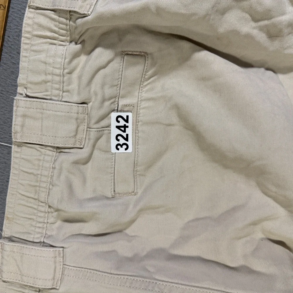 VTG LL Bean Mens Cargo Shorts 40 Regular Beige‎ Outdoor Utility Cavas Workwear